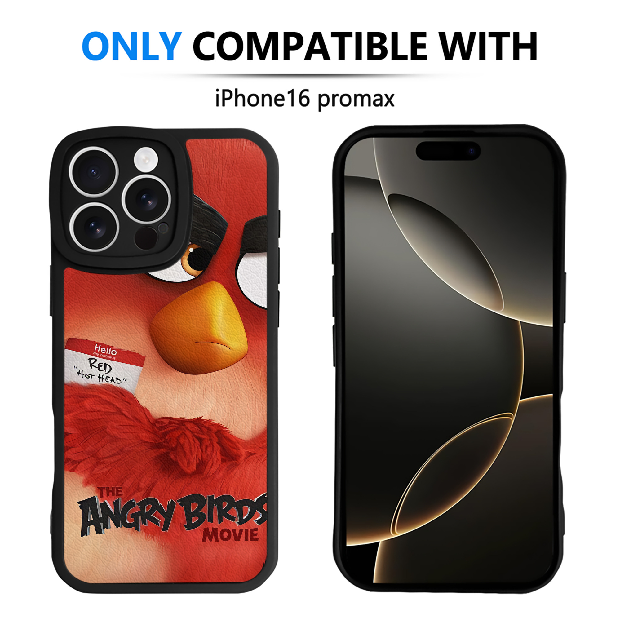 （画像用） Angry Birds アングリーバード 【iPhone 16シリーズ対応】シリコンスマホケース（レザー調） 材質：シリコン